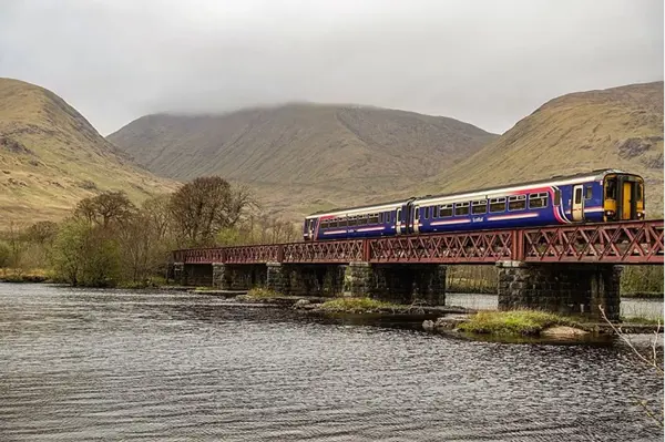 Scotrail Class 156 Crossing Loch Awe April 2017